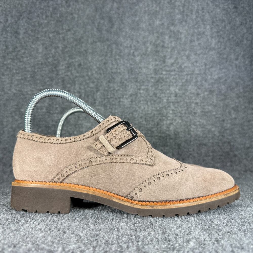 Sarto by Franco Sarto Womens Isa Monk Strap Oxford Shoes Size 7.5 Brown Suede